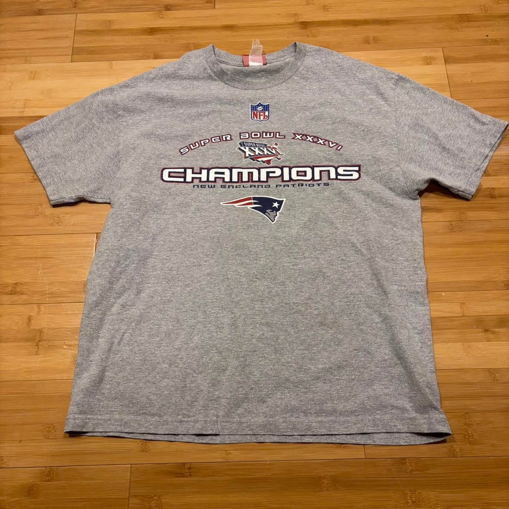 Vintage Grey Reebok Super Bowl XXXVI Champions tee